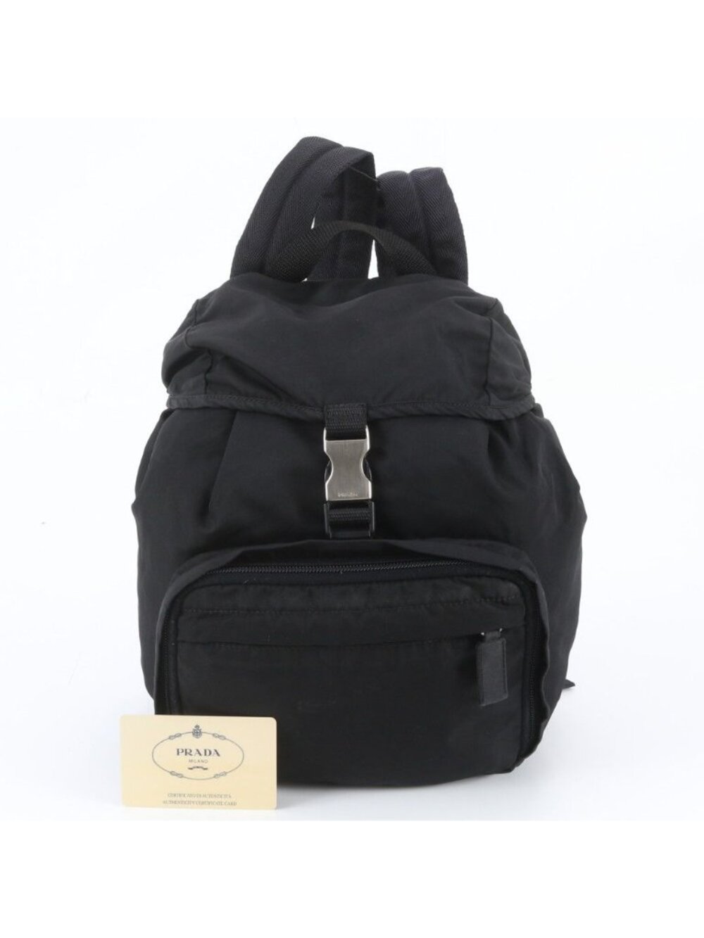 Prada Tessuto Nylon Triangle Logo Backpack